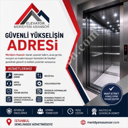 İSTANBUL ASANSÖR BAKIM, SERVİS VE REVİZYON HİZMETLERİ | MERİDYEN ASANSÖR, Servis & Bakım Firmaları