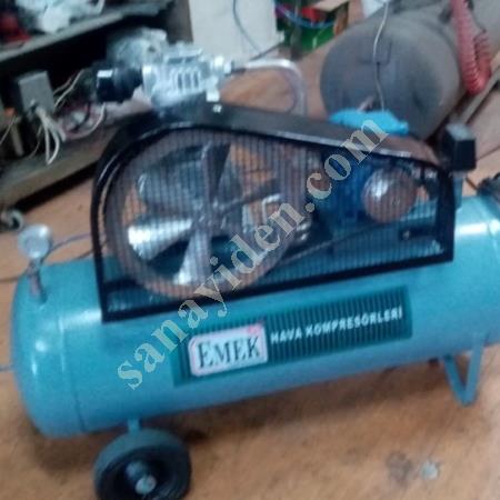 SATILIK İKİNCİEL TEK KAFA TRİFAZE PİSTONLU KOMPRESÖR 100 LİTRE, Makina