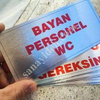WC KAPI İSİMLİK, TUVALET KAPI İSİMLİK,ESENYURT ,