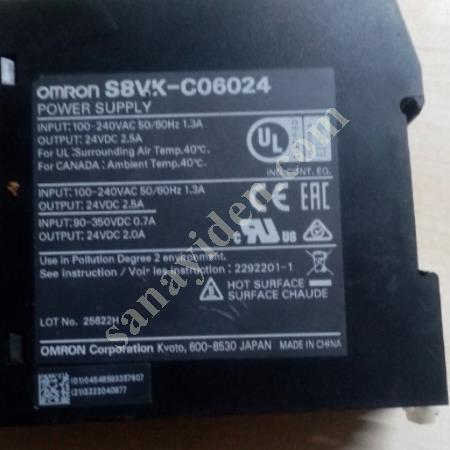 SATILIK OMRON GÜÇ KAYNAĞI S8VK - C06024 MODEL 60W RAY TİPİ (POWER SUPPLY), Elektrik & Enerji
