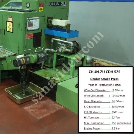 CHUN-ZU CDH 52S VİDA PERÇİN MAKİNASI ÇİFT KALIP, Civata Perçin Makinesi