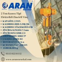 2 TON KANCA TİPİ ELEKTRİKLİ ZİNCİRLİ VİNÇ,