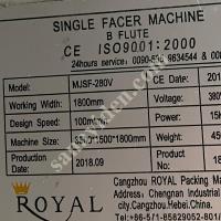 TEK YÜZ OLUKLU HATTI ROYAL PACKİNG MJSGL-1, Makina