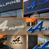 ALPİNE SHOWROOM STRAFOR LOGO DEKOR UYGULAMASI,