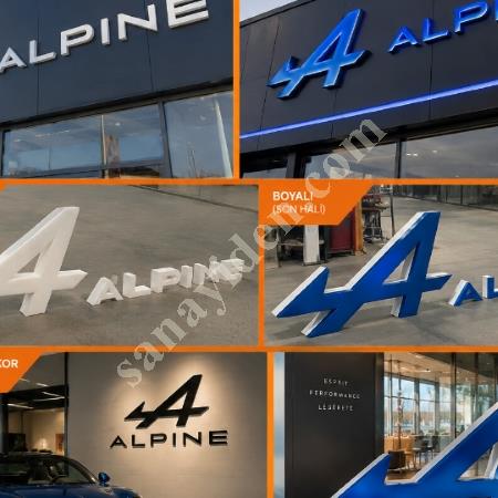 ALPİNE SHOWROOM STRAFOR LOGO DEKOR UYGULAMASI, Yapı İnşaat