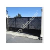 PHOTOCELL SIDE SLIDING WROUGHT IRON GARDEN DOOR, Building Construction