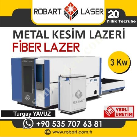 FİBER LAZER METAL KESİM  DEĞİŞEN TABLA KAPALI KABİN  ROBART LAZER, Lazer Kesim Makinası