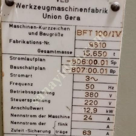 UMU BFT 100 KULLANICIDAN SATIŞA ÇIKMIŞTIR, Makina