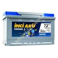 İNCİ AKÜ 12 VOLT 72 AMPER 2 YIL GARANTİLİ,