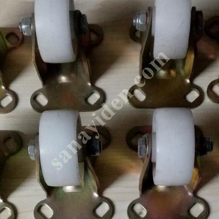 SATILIK MAŞALI 55 LİK SABİT YÖN POLYEMİD YER ARABASI TEKERLEĞİ, Metal