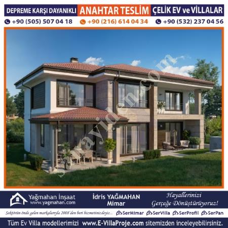 SERVİLLA ÇELİK EV VİLLA SİSTEMLERİ PROJE SUNUMU - 635 MODELİ, Yapı İnşaat