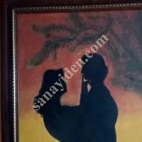 OİL PAİNTİNG FOR SALE, TİTLED "LOVE," ONE OF ELİF UĞUR'S LATEST PAİNTİNGS.,