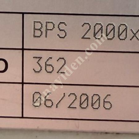 BAYKAL BRAND 2 X 6 METER 130 AMPER CNC PLASMA MACHINE 2006 MODEL, Plasma Cutting