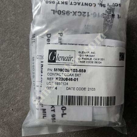 GLENAİR M39029/103-559 SİZE 12 COAXİAL SOCKET CONTACT – 4 ADET, Elektrik & Enerji