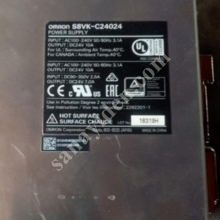 SATILIK OMRON GÜÇ KAYNAĞI RAY TİPİ S8VK - C24024 MODEL 24V DC 10A, Elektrik & Enerji