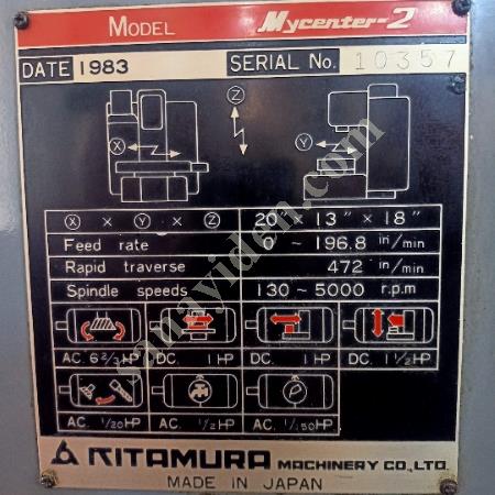 DİK İŞLEME MERKEZİ CNC, Makina