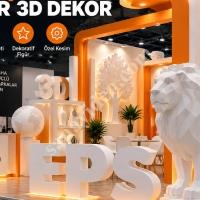 FUAR ALANINDA ETKİLEYİCİ STRAFOR 3D DEKOR,