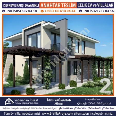 SERVİLLA ÇELİK EV VİLLA SİSTEMLERİ PROJE SUNUMU 98 MODELİ, Yapı İnşaat