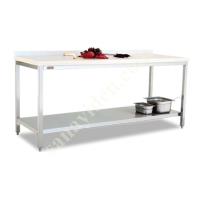 BENCH WITH POLYETHYLENE TABLE (WITH FLOOR SHELF),