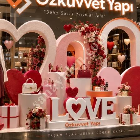 STRAFOR SEVGİLİLER GÜNÜ VİTRİN DEKORU ÖZEL TASARIM, Yapı İnşaat