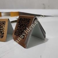 İKI YÖNLÜ KAREKOD YAZILI MASA NUMARASI ,