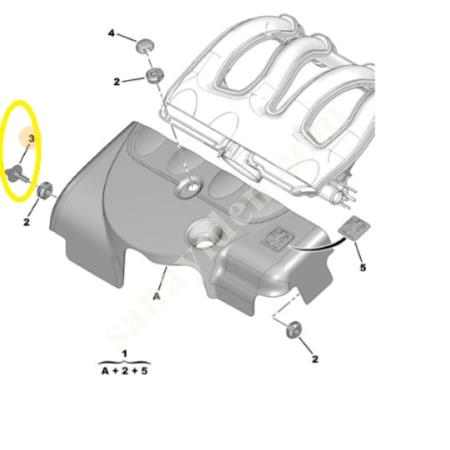 MOTOR ÜST KAPAK SABİTLEME KLİPSİ PARTNER-BERLİNGO DW8, Oto & Y. Parça