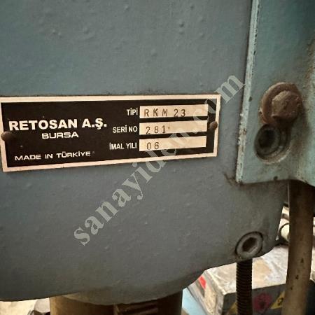 RETOSAN MARKA RKM 23 KILAVUZ ÇEKME TEZGAHI (2006), İş Makineleri
