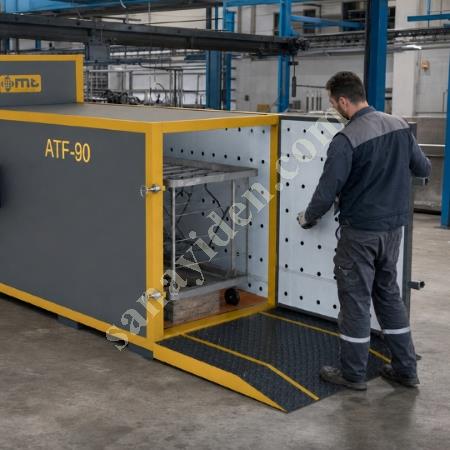MT MAKİNA ATF-90 ASKI TEMİZLEME FIRINI – YÜKSEK KAPASİTELİ PİROLİZ BOYA SÖKME FIRINI, Geri Dönüşüm Makineleri