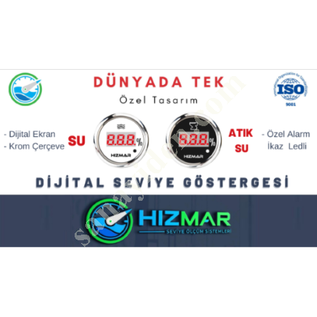 HIZMAR MARKA DİJİTAL ATIK SU SEVİYE GÖSTERGESİ KARAVAN & TEKNE, Karavan Ve Yedek Parça