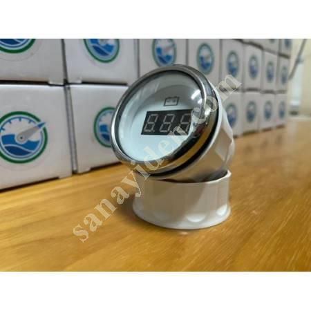 DIGITAL VOLTMETER WHITE - WITH ALARM WARNING LED - BOAT - CARAVAN, Caravan And Spare Parts