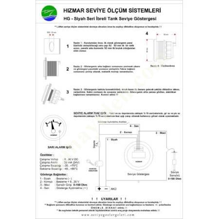 WASTE WATER LEVEL INDICATOR - 0-190 OHM ALARM WARNING, Caravan And Spare Parts