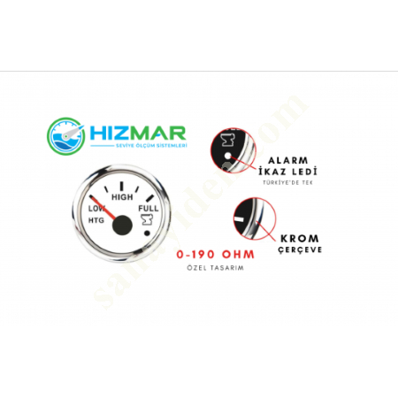 WHITE WASTE WATER LEVEL INDICATOR - 0-190 OHM, Caravan And Spare Parts