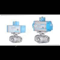 DURAVIS PNEUMATIC 3-WAY STAINLESS BALL VALVE, Valves