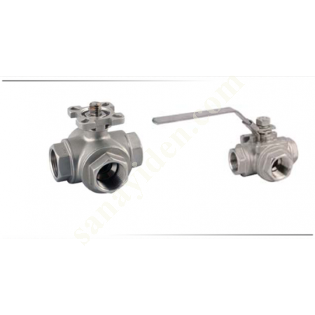 3/2 WAY 3-PIECE THREADED STAINLESS BALL VALVE, Valves