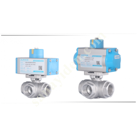 DURAVIS PNEUMATIC 3-WAY STAINLESS BALL VALVE, Valves