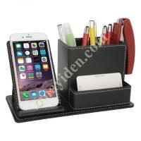 FAUX LEATHER PEN HOLDER,