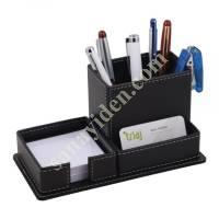 FAUX LEATHER PEN HOLDER,