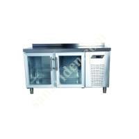 TPS62GD-GLASS DOOR BENCH TYPE 2 DOOR SNACK REFRIGERATOR,