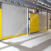 MONORAIL SLIDING COLD ROOM DOOR PROCESS PANEL COOLING,