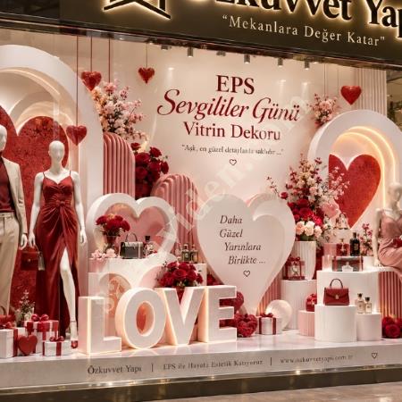 EPS SEVGİLİLER GÜNÜ VİTRİN DEKORU ÖZEL TASARIM, Yapı İnşaat