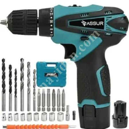 16V5AH 30 PARÇA SETLİ ÇİFT LİON BATARYALI ŞARJLI VİDALAMA MATKAP, Cordless Hand Tools