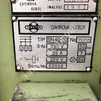SATILIK TOS TORNA  SN 50  500X2000 0536 709 41 57, Makina