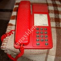 TELEFON KUTUSU NETAŞ MARKA CALIŞIR DURUMDA  MASA ÜSTÜFON KIRMIZI RENK MEVCUT, Diğer