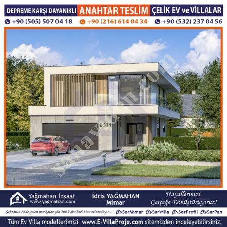 SERVİLLA ÇELİK EV VİLLA - 120 AY TAKSİTLE ANAHTAR TESLİM VİLLA, Yapı İnşaat