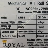 TEK YÜZ OLUKLU HATTI ROYAL PACKİNG MJSGL-1, Makina