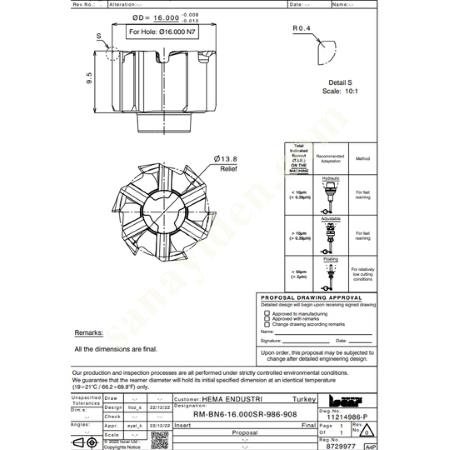 INDEXİBLE REAMER AYARLANABİLİR UÇLU RAYBA KAFASI - Q416N7RM-BN6-N7SR ISCAR, Hırdavat Ve Nalbur