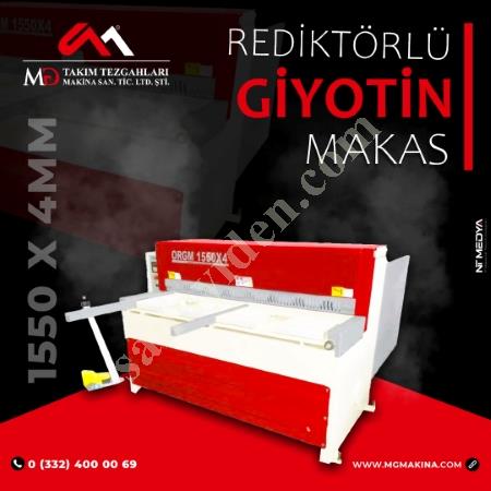 LRGM 1550 X 4MM REDİKTÖRLÜ GİYOTİN MAKAS - GUİLLOTİNE MACHİNES, Giyotin Makas