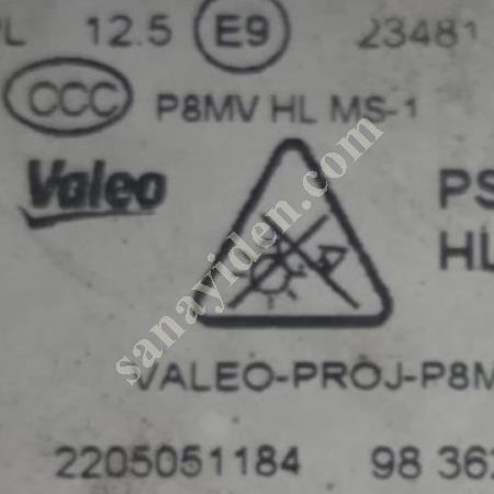 PEUGEOT 3008 SOL ÖN FAR 2009-2016 MODEL OEM:98 362 302 80, Oto & Y. Parça