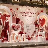EPS SEVGİLİLER GÜNÜ VİTRİN DEKORU ÖZEL TASARIM,