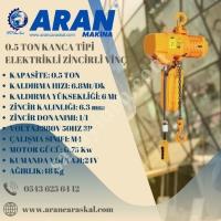 0.5 TON KANCA TİPİ ELEKTRİKLİ ZİNCİRLİ VİNÇ,